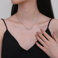 Light luxury LOVE necklace close up - minority design English letters copper pendant women romantic jewelry