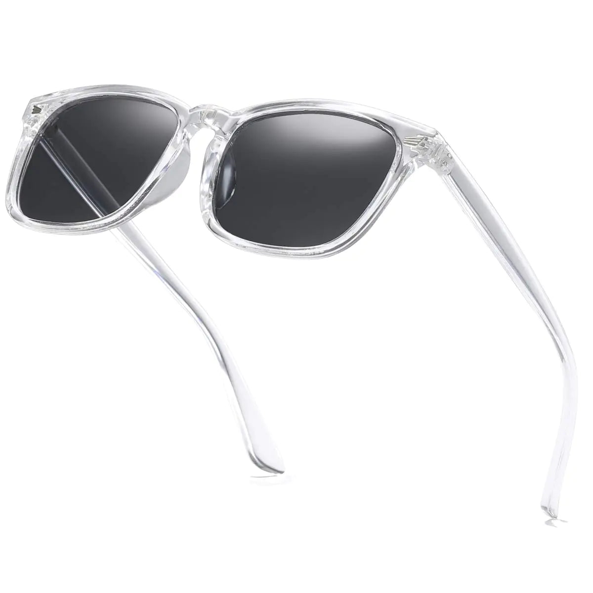 Square polarized sunglasses unisex - AISSWZBER anti-glare UV 400 lens protection lightweight frame for outdoor sports