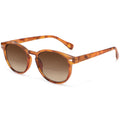 Round bifocal sun reader glasses - Madison Avenue orange tortoiseshell with diamond metallic decorations spring hinge +2.0