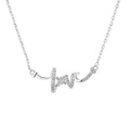 Light luxury LOVE necklace women silver - minority design copper O-shaped chain English letters affordable elegant jewelry