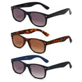 MMOWW bifocal sunglasses for women 3 pack - classic retro reading glasses UV 400 sun readers +1.0 magnification